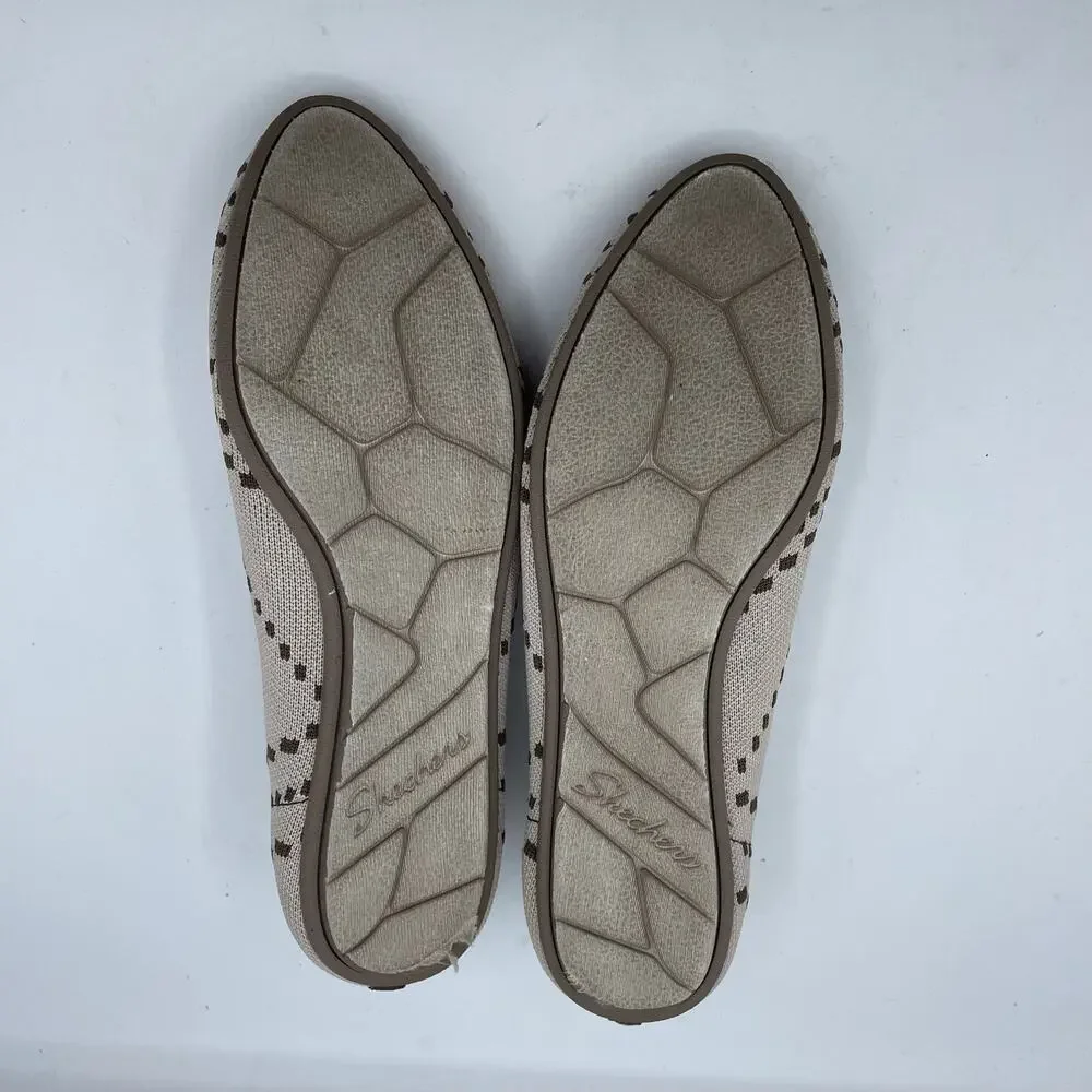 Skechers Cleo 2.0 Ballet Flat Slip On Foam Brown Comfort Womens 7.5
